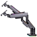 Thermaltake Dual RGB Gaming Monitor Arm, Monitorhalterung schwarz, für Monitore 17" - 35"
