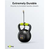 goobay Plus Cinch Y-Kabel schwarz/silber, 2 Meter