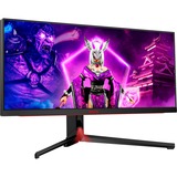 AOC AGON AG344UXM, Gaming-Monitor 87 cm (34 Zoll), schwarz/rot, WQHD, Adaptive-Sync, HDR, 170Hz Panel