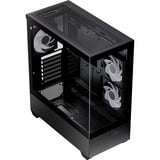 Aerocool P500D-G-BK-v1, Tower-Gehäuse schwarz, Tempered Glass x 2