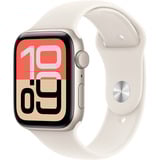 Apple Watch SE 3, Smartwatch silber, Aluminium, 44 mm, Sportarmband polarstern S/M