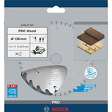 Bosch PRO Wood cordless Kreissägeblatt, Ø 136mm, 24Z Bohrung 15,875mm, für Akku-Handkreissägen