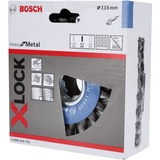 Bosch X-LOCK Scheibenbürste Heavy for Metal, Ø 115mm, gezopft 0,5mm Stahldraht, für X-LOCK Winkelschleifer