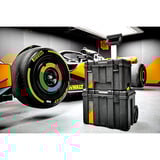 DEWALT TSTAK Tower DWST60452-1, im McLaren Design, Werkzeugkiste schwarz/gelb, mobile Aufbewahrungsbox, tiefe Werkzeugbox und Organizer