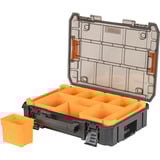 DEWALT TSTAK Tower DWST60452-1, im McLaren Design, Werkzeugkiste schwarz/gelb, mobile Aufbewahrungsbox, tiefe Werkzeugbox und Organizer