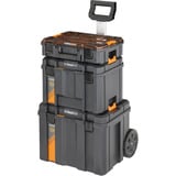 DEWALT TSTAK Tower DWST60452-1, im McLaren Design, Werkzeugkiste schwarz/gelb, mobile Aufbewahrungsbox, tiefe Werkzeugbox und Organizer