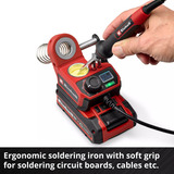 EINHELL Power X-Change Akku-Lötkolben TE-SI 18/480 Li E - Solo, 18Volt rot/schwarz, ohne Akku und Ladegerät