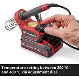 EINHELL Power X-Change Akku-Lötkolben TE-SI 18/480 Li E - Solo, 18Volt rot/schwarz, ohne Akku und Ladegerät