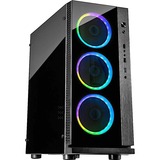 Inter-Tech W-III RGB, Tower-Gehäuse schwarz, Frontblende aus Tempered Glass 