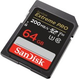 SanDisk Extreme PRO 64 GB SDXC, Speicherkarte schwarz, UHS-I U3, Class 10, V30