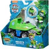 Spin Master Paw Patrol Jungle Pups - Schnappschildkröten-Fahrzeug mit Rocky-Figur, Spielfahrzeug 