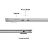 Apple MacBook Air (15") 2025 CTO, Notebook silber, 16 GB, 256 GB (256 GB SSD), M4, Englisch International
