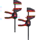 BESSEY Einhandzwinge mit drehbarem Griff S, EZ360S-11SET schwarz/rot, 2 Stück, 110 / 40