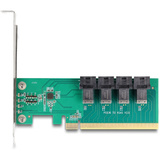 DeLOCK PCI Express x16 Karte zu 4 x intern SFF-8643 NVMe  - LP, Schnittstellenkarte 