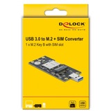 DeLOCK USB 3.2 Gen 1 Konverter Typ-A Stecker zu M.2 Key B mit SIM Slot 