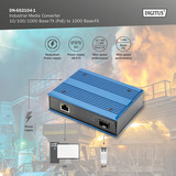 Digitus 10/100/1000Base-TX PoE zu 1000Base-FX Medienkonverter 