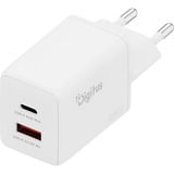 Digitus USB GaN Ladegerät 45W, 1x USB-C, 1x USB-A weiß