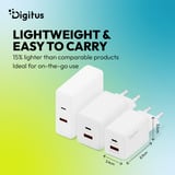 Digitus USB GaN Ladegerät 45W, 1x USB-C, 1x USB-A weiß