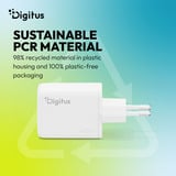 Digitus USB GaN Ladegerät 45W, 1x USB-C, 1x USB-A weiß