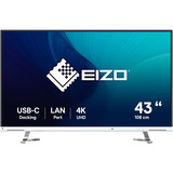EIZO EV4340X-WT, LED-Monitor 108 cm (42.5 Zoll), weiß, UltraHD/4K, IPS, Fernbedienung, USB-C