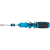 Hazet Bit Ratschen-Schraubendreher 811R-3, Bit-Satz blau/schwarz, mit integriertem Magazin