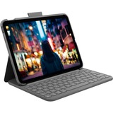 Logitech Slim Folio, Tastatur schwarz, DE-Layout, Scissor-Switch, für iPad 10. Generation