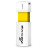 MediaRange Color Edition 16 GB, USB-Stick weiß/gelb, USB-A 2.0