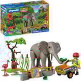 PLAYMOBIL 72068 Elefant mit Tierpfleger, Konstruktionsspielzeug 