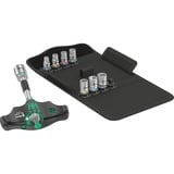 Wera Kraftform Kompakt 400 RA Set 2, mit Ratschenfunktion, Steckschlüssel schwarz/grün, 1/4", 9-teilig, mit Kugelsicherung