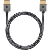 goobay Plus Slim High-Speed-HDMI-Kabel mit Ethernet, 8K @ 60Hz grau, 1 Meter