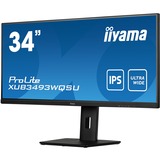iiyama ProLite XUB3493WQSU-B5, LED-Monitor 86 cm (34 Zoll), schwarz, QHD, IPS, 75 Hz, HDMI