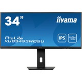 iiyama ProLite XUB3493WQSU-B5, LED-Monitor 86 cm (34 Zoll), schwarz, QHD, IPS, 75 Hz, HDMI