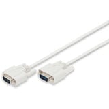 Digitus Serielles Datatransfer Anschlusskabel, D-Sub9 (Stecker) > D-Sub9 (Stecker) beige, 2 Meter