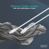 Digitus USB 2.0 Silikon-Anschlusskabel USB-C > USB-C weiß, 0,5 Meter, PD, Laden mit bis zu 60 Watt