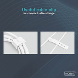 Digitus USB 2.0 Silikon-Anschlusskabel USB-C > USB-C weiß, 0,5 Meter, PD, Laden mit bis zu 60 Watt