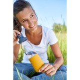 Emsa Drink2Go GLAS Trinkflasche 0,7 Liter transparent/gelb, Schraubverschluss