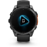 Garmin fēnix 8 - 47 mm, AMOLED, Smartwatch Schwarz/Schiefergrau, Silikon-Armband, Edelstahl