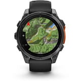 Garmin fēnix 8 - 47 mm, AMOLED, Smartwatch Schwarz/Schiefergrau, Silikon-Armband, Edelstahl