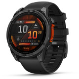 Garmin fēnix 8 - 47 mm, AMOLED, Smartwatch Schwarz/Schiefergrau, Silikon-Armband, Edelstahl
