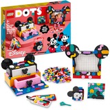 LEGO 41964 DOTS Disney Micky & Minnie Kreativbox zum Schulanfang, Konstruktionsspielzeug 6-in-1 Bastelset mit Taschenanhängern, Aufkleber und Büro-Set