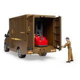 bruder 02678 MB Sprinter UPS mit Fahrer und Zubehör, Modellfahrzeug braun