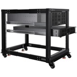 Alphacool ES 19" Open Frame Serverrack , Rack, Server-Gehäuse schwarz, 12 Höheneinheiten