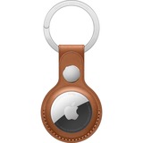 Apple AirTag Schlüsselanhänger Leder, Hülle braun
