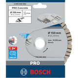 Bosch Professional PRO Concrete Diamanttrennscheibe, Ø 150mm Bohrung 22,23mm