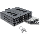 DeLOCK 5.25″ Wechselrahmen für 6 x 2.5″ SATA oder SAS HDD / SSD mit Schloss, Einbaurahmen 