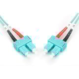 Digitus LWL Patchkabel, Duplex, SC > SC Stecker, Multimode OM3 türkis, 1 Meter