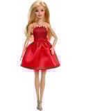 Mattel Rubinrote Barbie-Party-Modepuppe zum 80. Jubiläum in einem roten Kleid mit Zubehörteilen