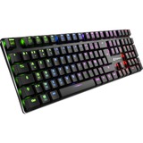 Sharkoon PureWriter RGB, Gaming-Tastatur schwarz, FR-Layout, Kailh Choc Low Profile Red