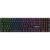 Sharkoon PureWriter RGB, Gaming-Tastatur schwarz, FR-Layout, Kailh Choc Low Profile Red