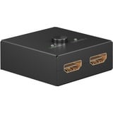 goobay Manuelle HDMI-Umschaltbox 2 auf 1 (4K @ 30Hz), HDMI Switch schwarz